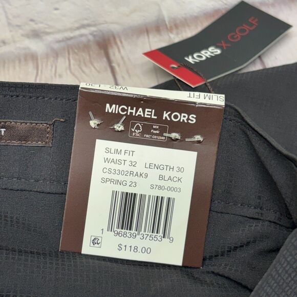 NWT Michael Kors Men Performance 4-Way Stretch Pants Size 32x30 Slim Fit C056 -7 - Picture 12 of 16